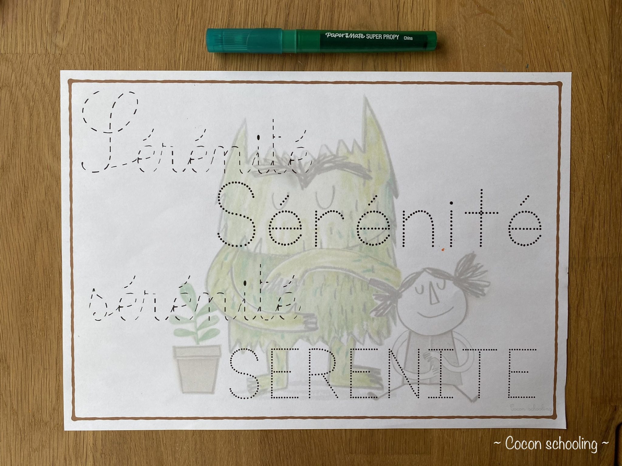 Thème: La couleur des émotions, SERENITE – Cocon-Schooling