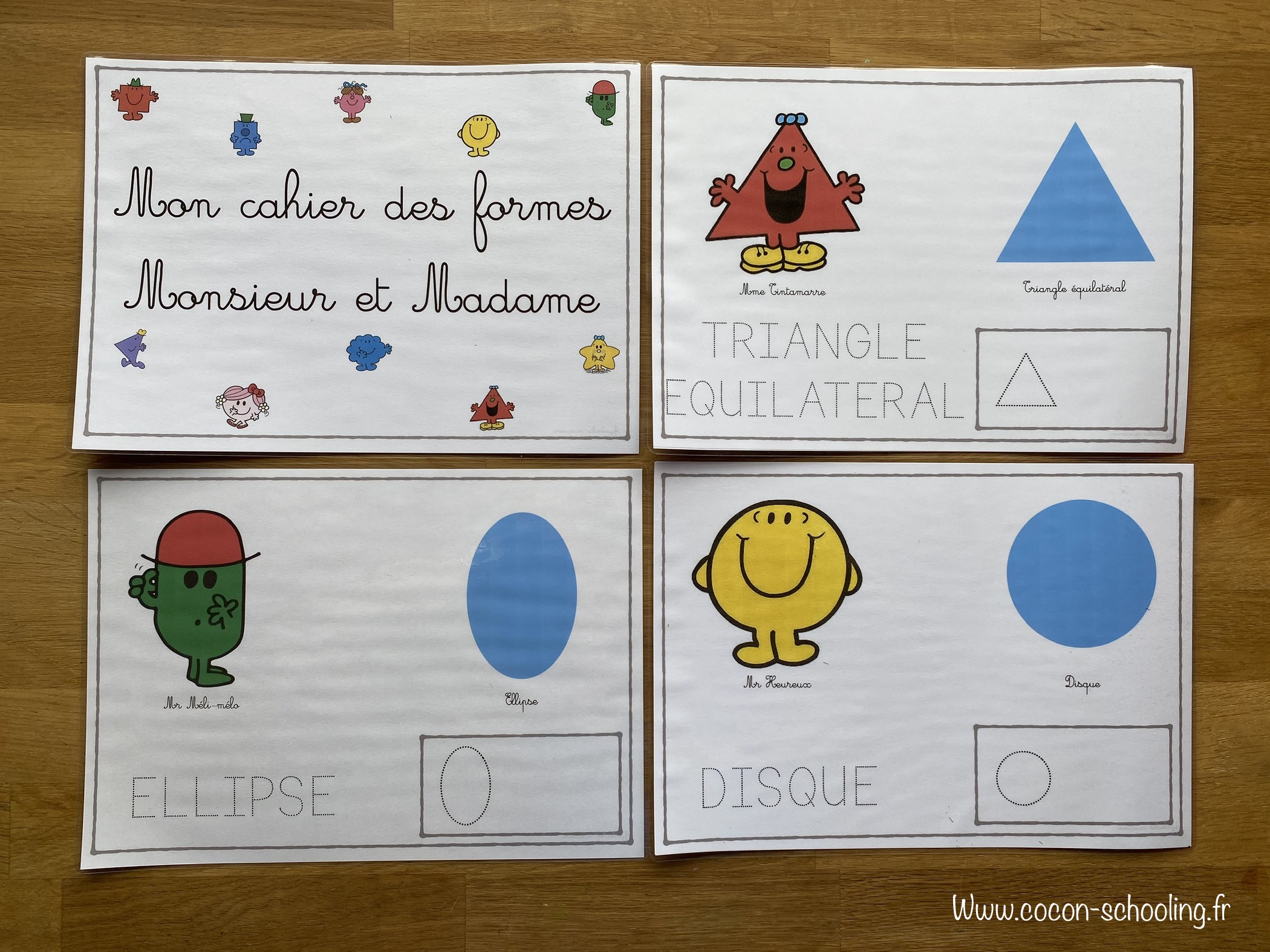 Les formes avec Monsieur et Madame – Cocon-Schooling